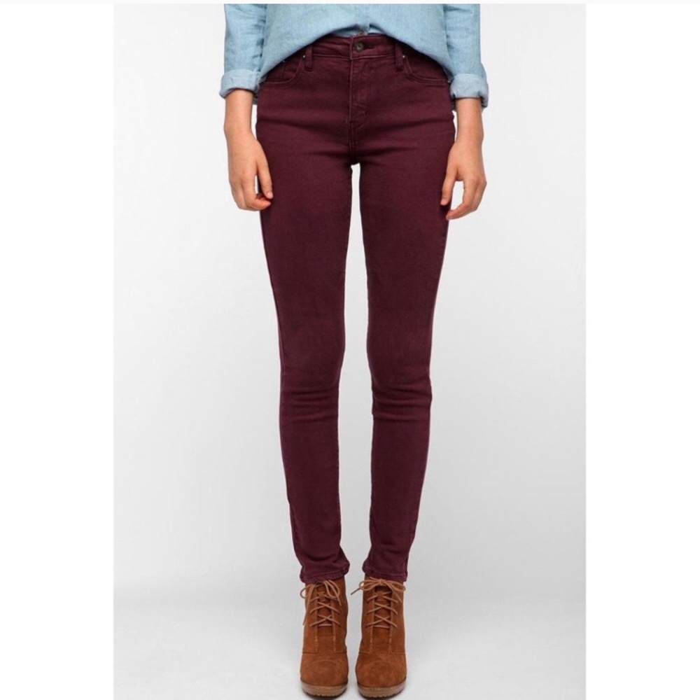 LF Carmar burgundy maroon skinny jeans