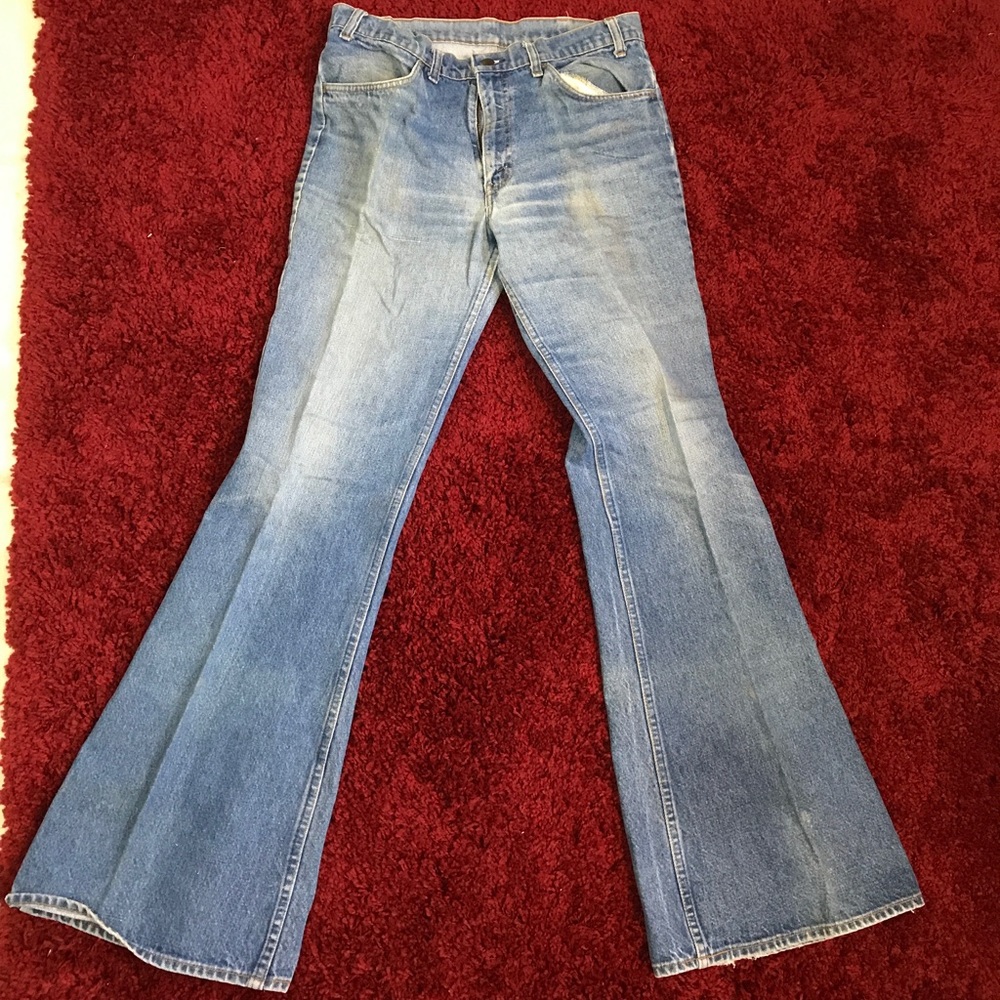 1970's Levi's Strauss high waisted bell bottoms.