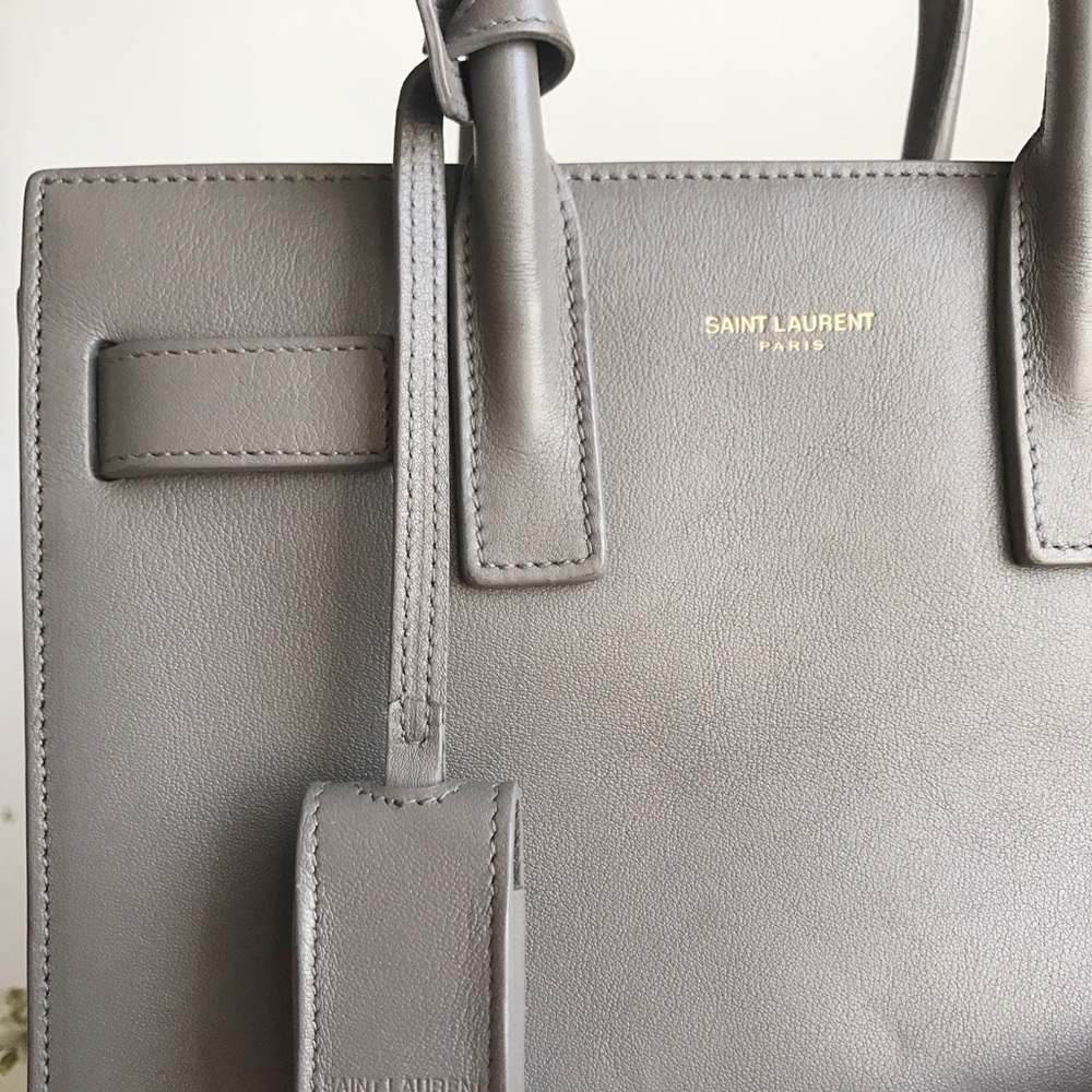 Saint Laurent sac de jour nano leather satchel bag