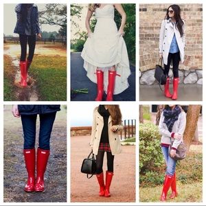 Hunter rain boots (Red)