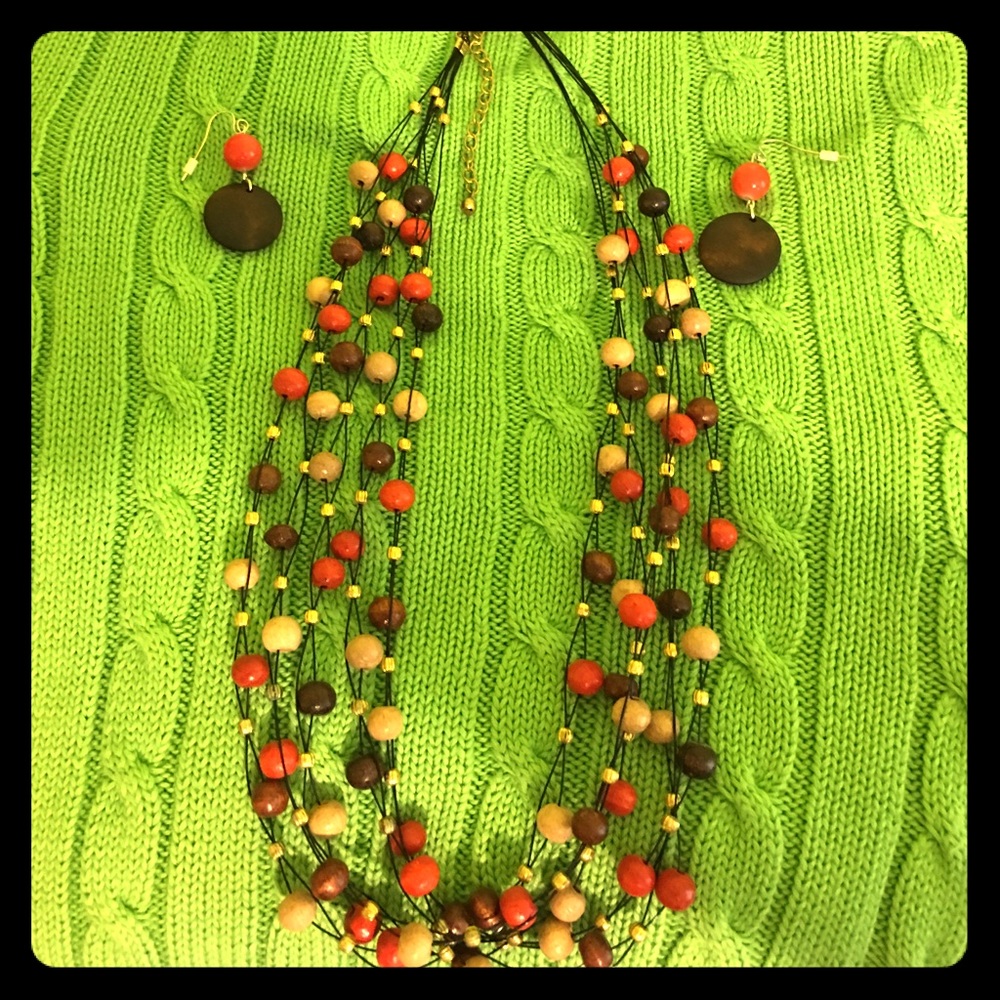 Fall necklace and earrings