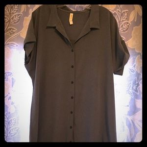 Lucy Navy Heather Get Going Button Up Dress