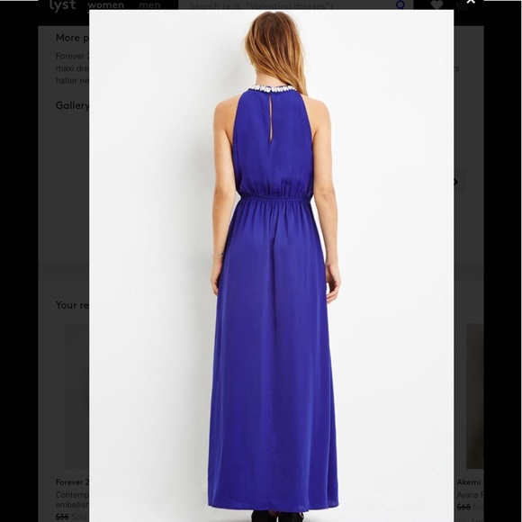 Forever 21 Rhinestone Embellished Prom Dress Gown - Picture 3 of 8