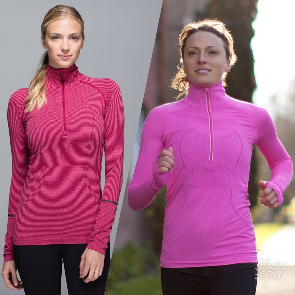 Lululemon Swiftly Tech 1/2 Zip Long Sleeve 6 pink