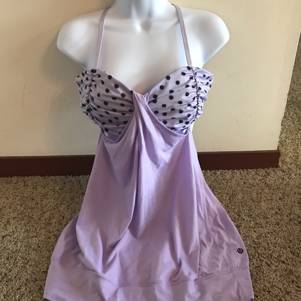 Lululemon tank with polka dot bra