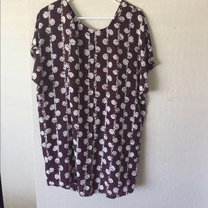 Madewell silk batik cocoon dress S EUC