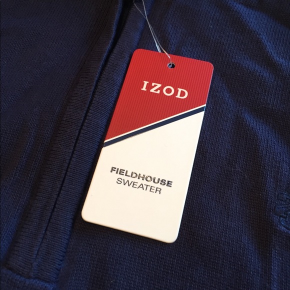 Izod  |  NWT 1/4 Zip Pullover Fieldhouse Sweater - Picture 4 of 5