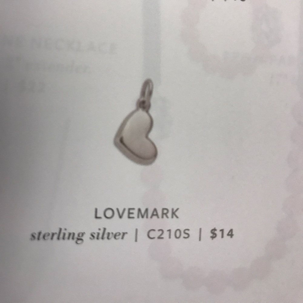Stella and Dot silver heart charm