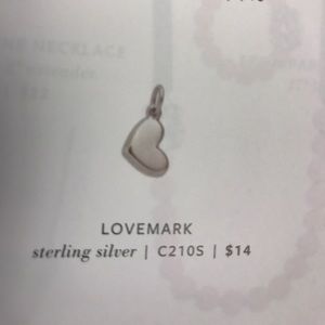 Stella and Dot silver heart charm