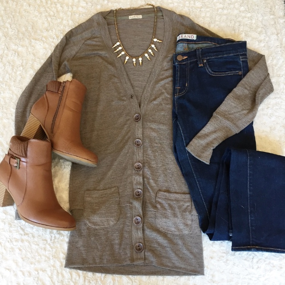 Classic Long Cardigan with Pockets