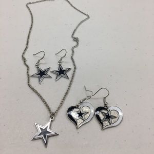 Matching necklace and earrings