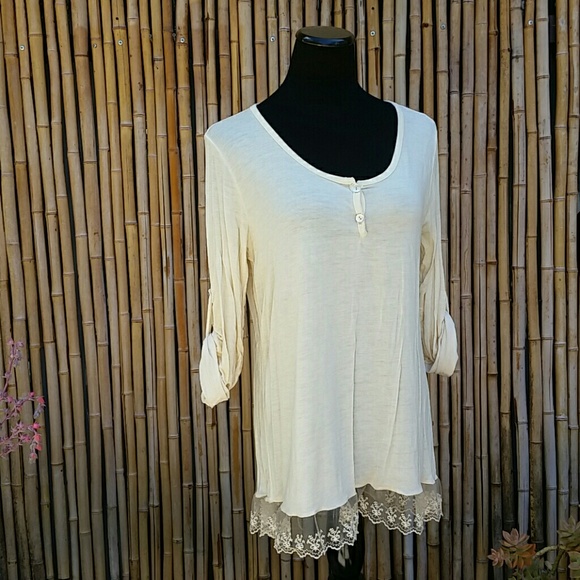 🌸LAST ONE ~ NEW YEAR SALE🌸 BRAND NEW Ivory Rose Applique Tunic & Vest Set OS - Picture 5 of 8