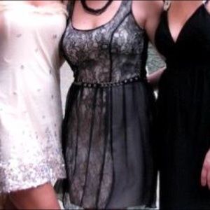 Matty M lace overlay skater dress