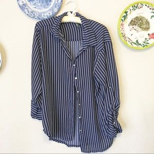 Oversized striped blouse