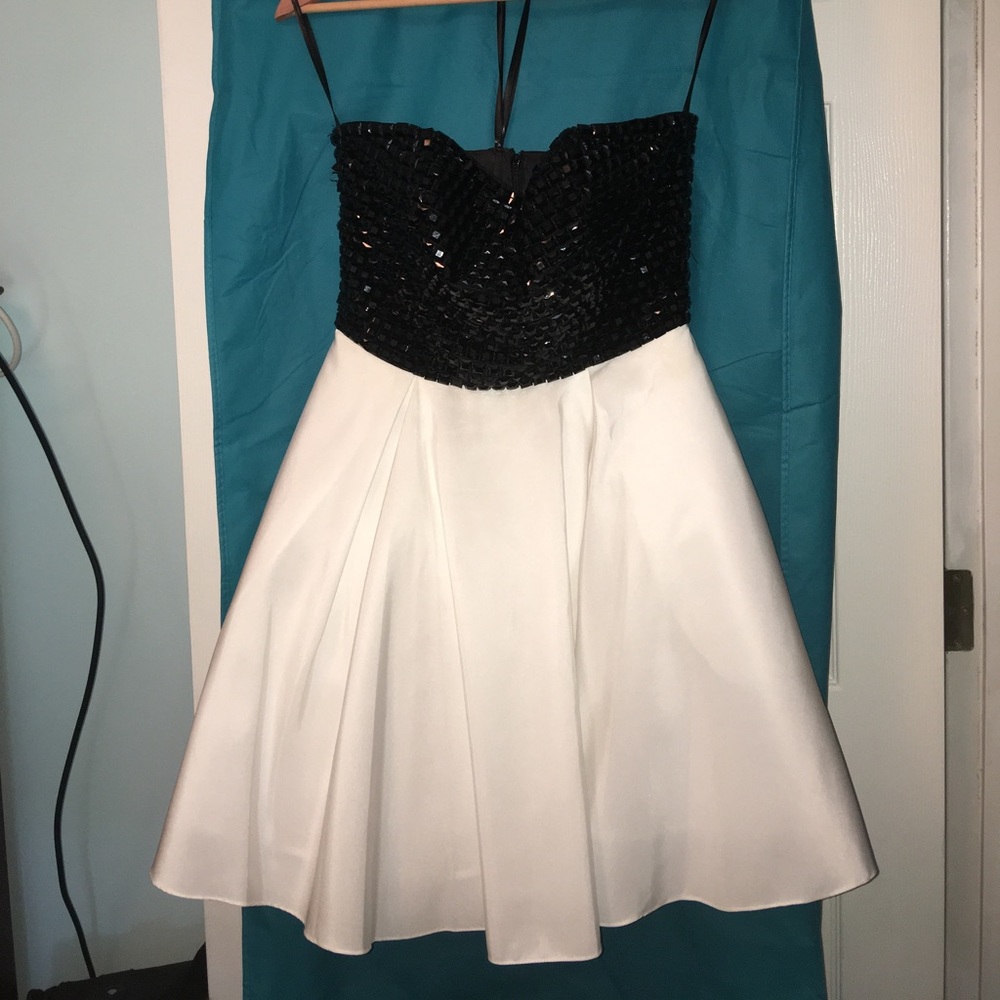 Sherri Hill Black & white beaded Homecoming Dress