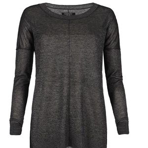 All Saints Galaxy Black Silver Metallic Top