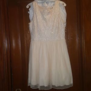 Nude homecoming/ formal dress