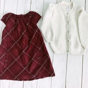 18-24 months dress and cardigan sweater