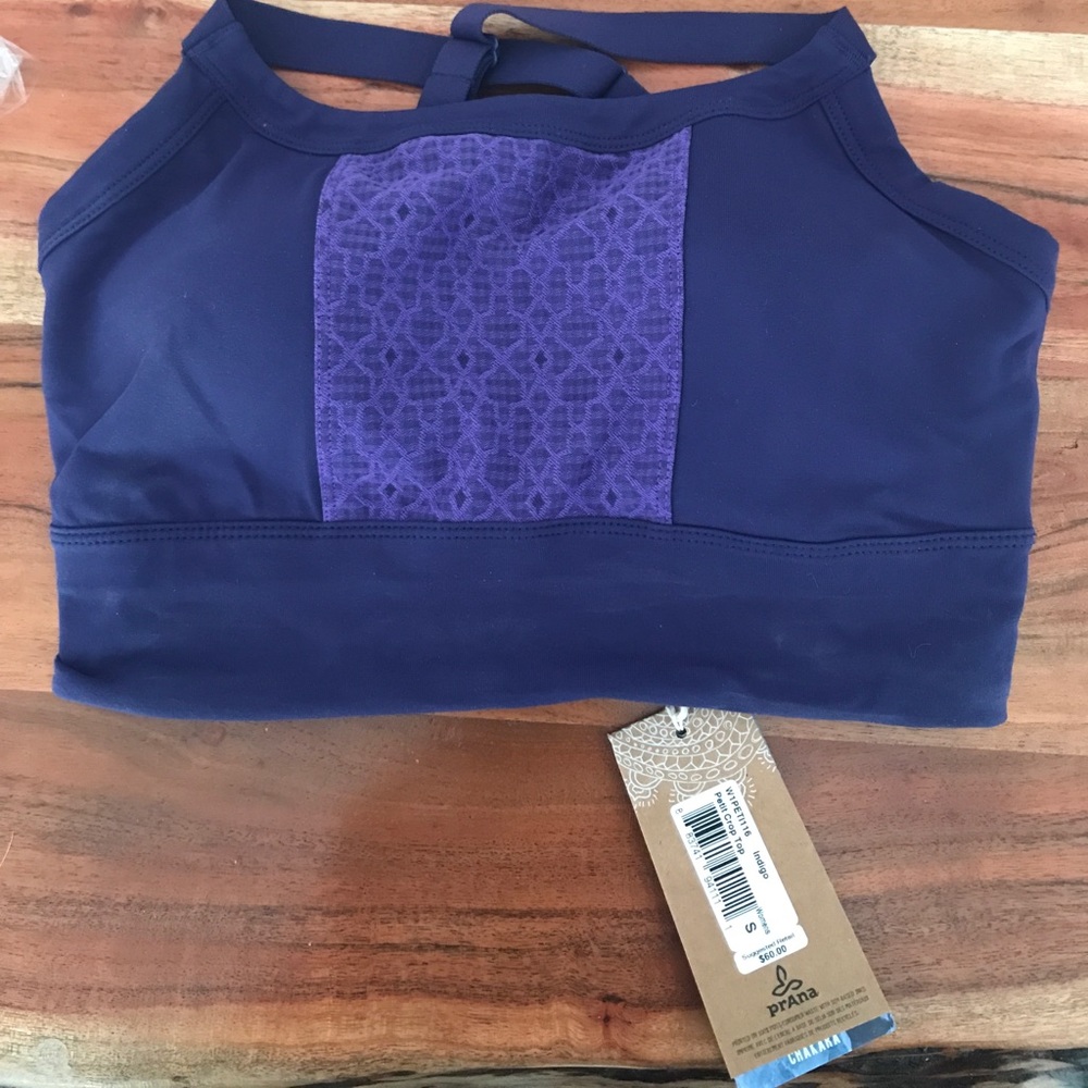 NWT Prana Purple padded sports bra