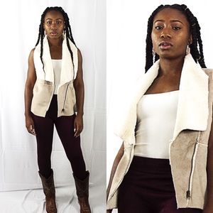 Suede & Faux Fur Vest