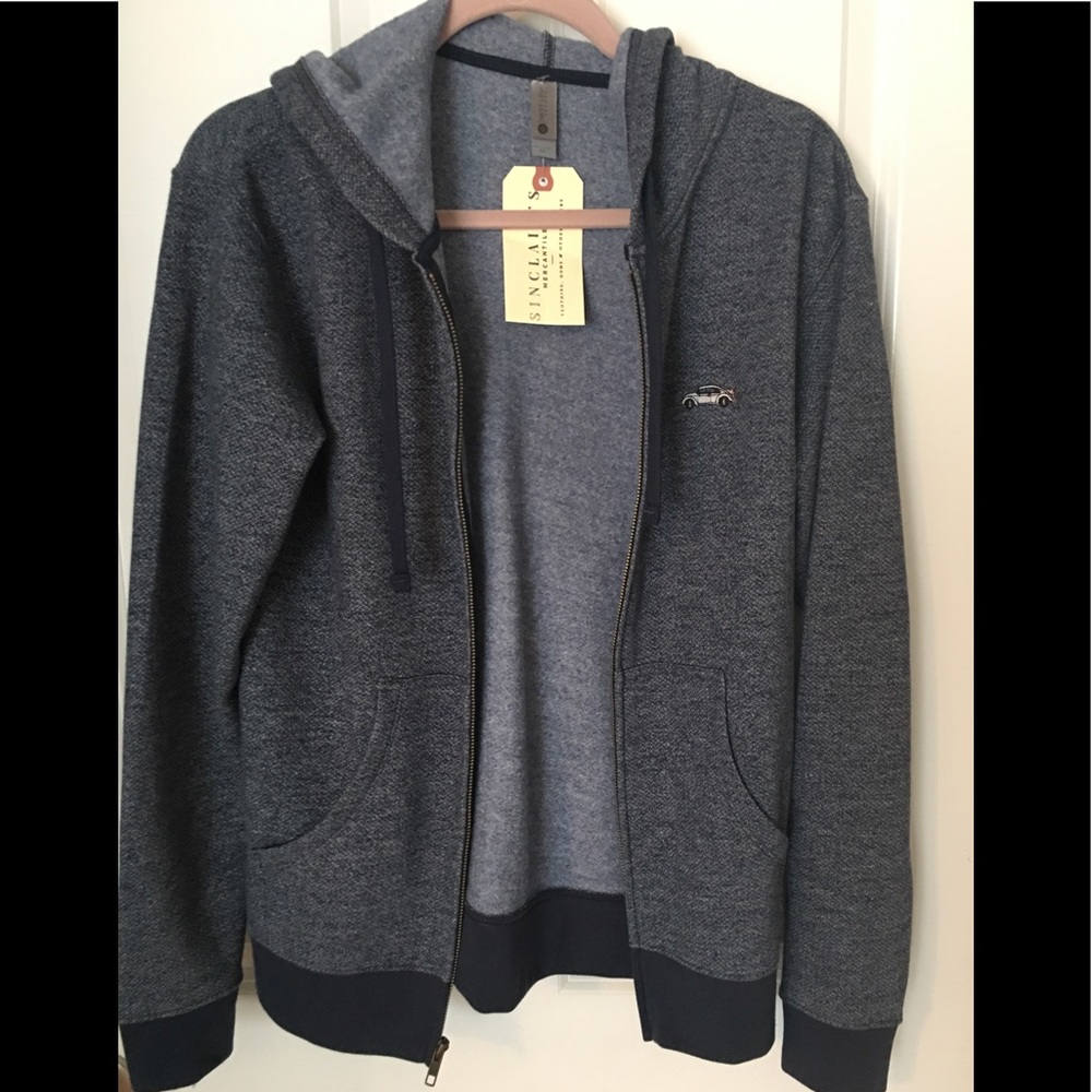 Fleece full zip-up hoody.