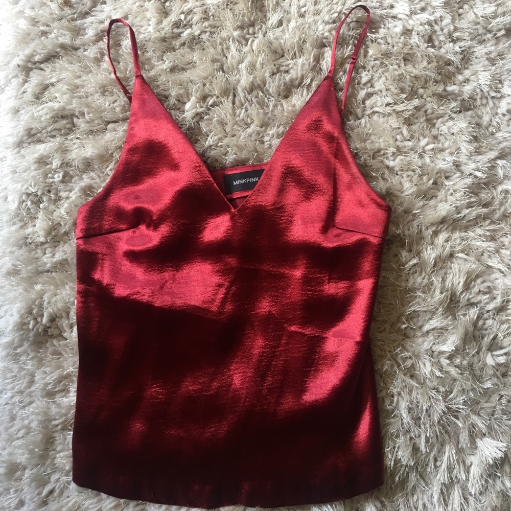 Red Satin Tank