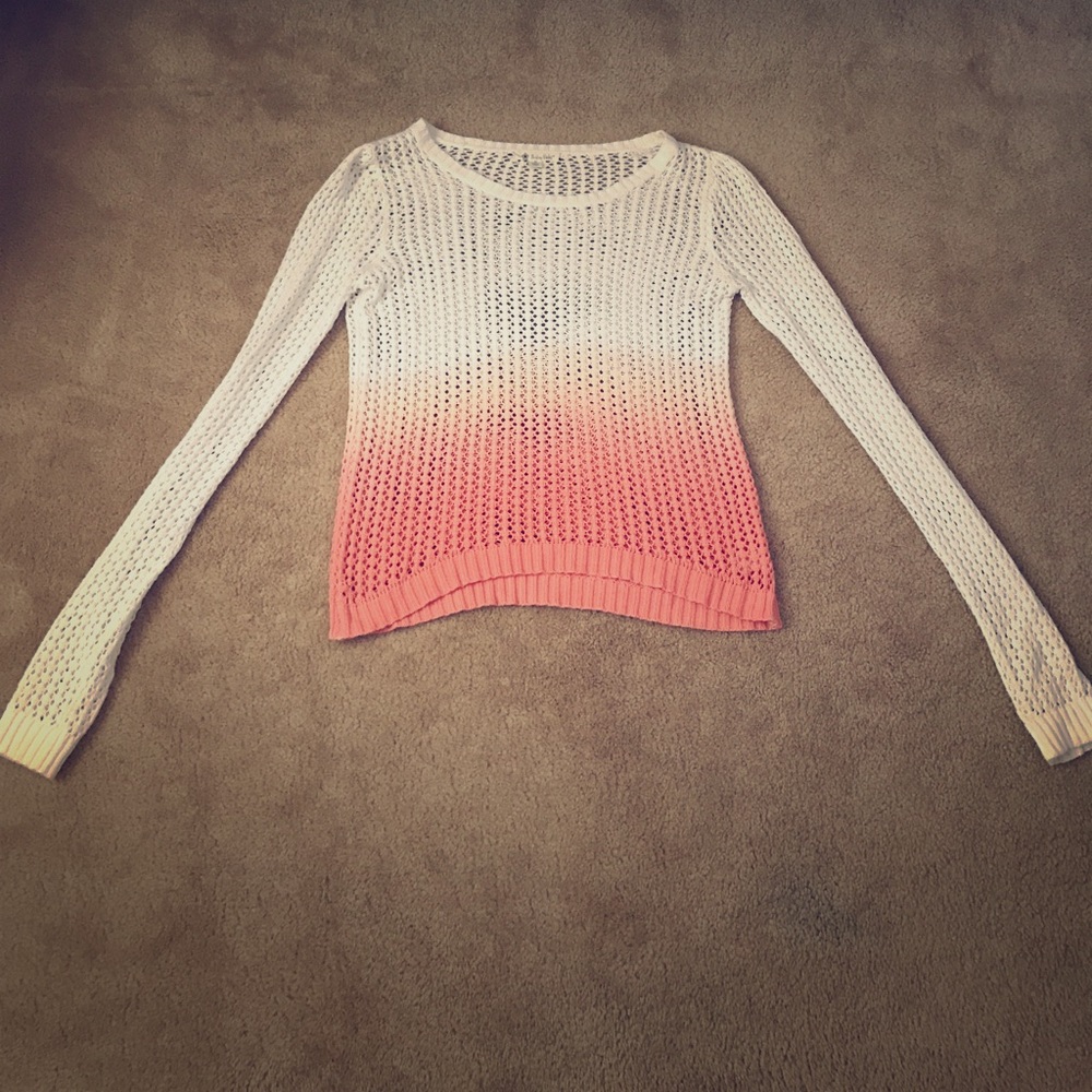 Loose-stitched ombré sweater