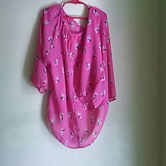 Pink pug blouse!!! - Picture 2 of 5