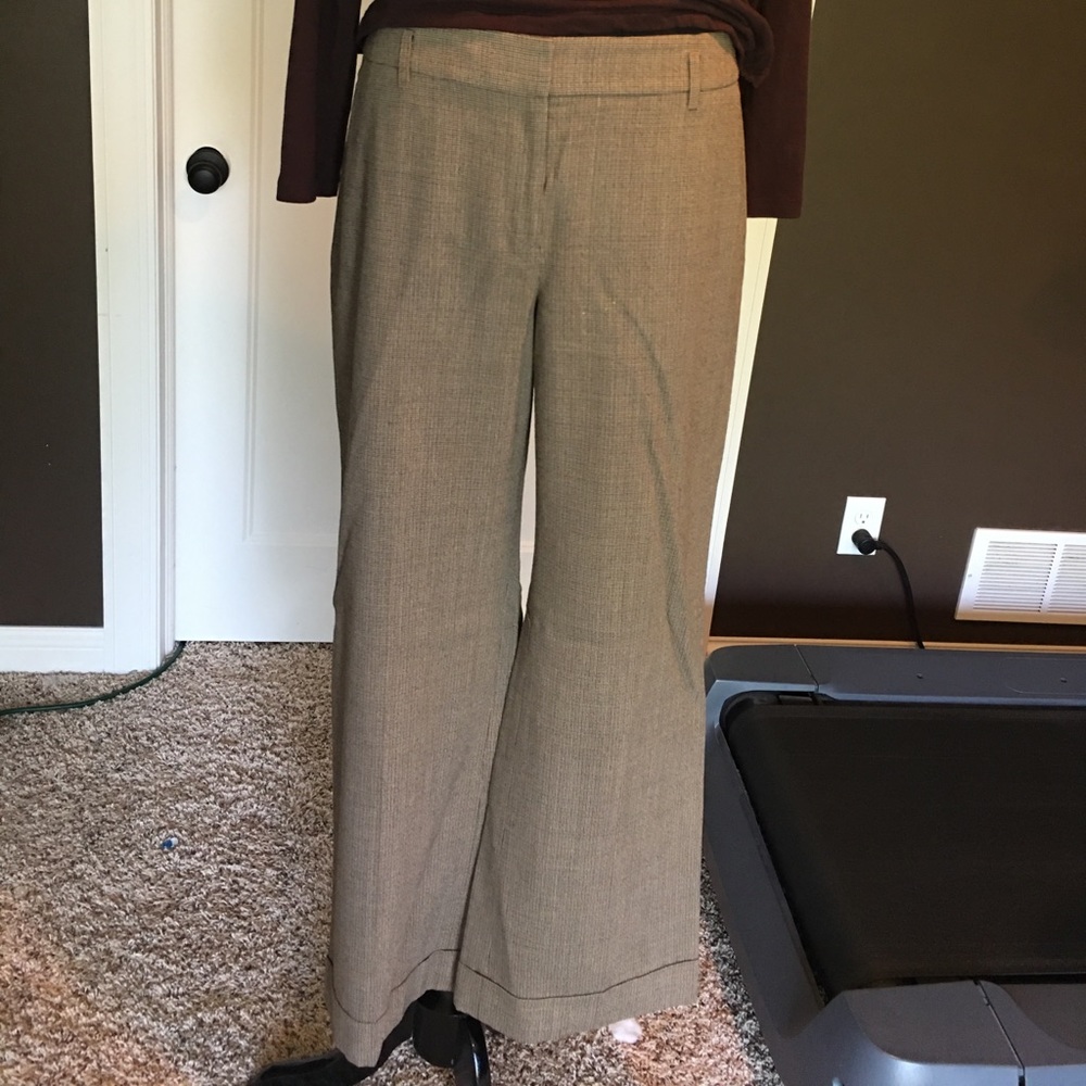 Loft "Julie fit" brown checkered trousers