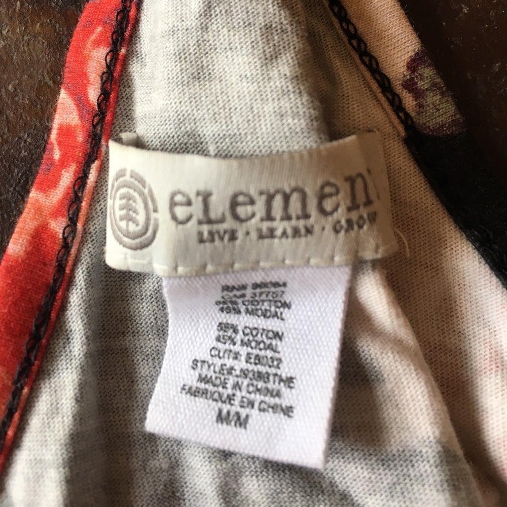 Element Rose Print Racerback Tank Top - Picture 2 of 5