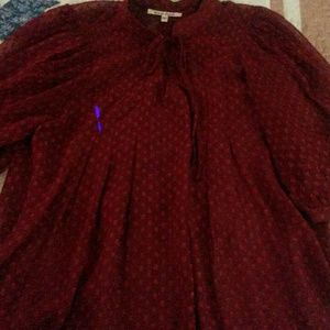 Sheer, polka dot top with tank, Black Rainn