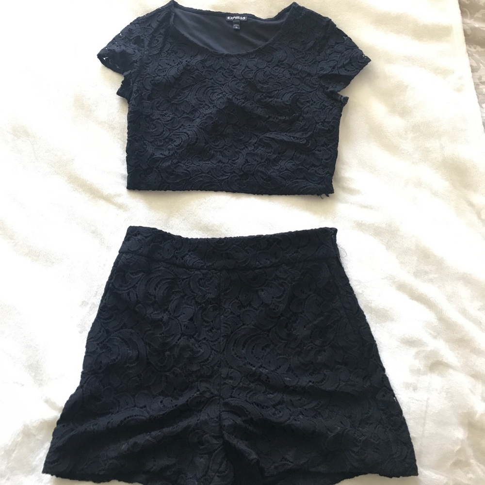 Black too and short set