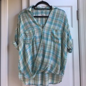 Holding Horses Flannel Patterned Top