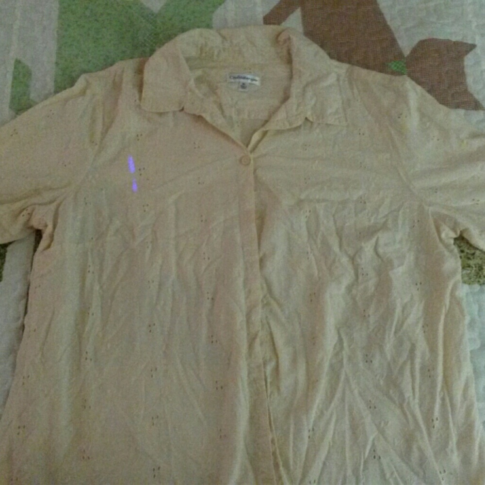 Croft and Barrow, cream-colored , XL, button-down