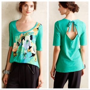 Akemi + Kin Green Floral Bowknot Tee Akemi + Kin Green Floral Bowknot Tee