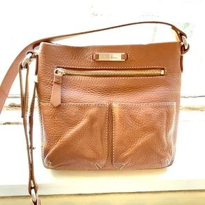 Cole Haan Camel Leather Crossbody Bag