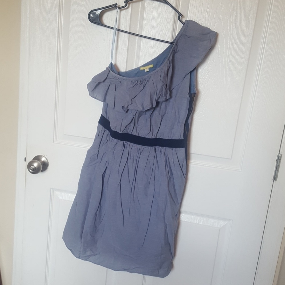 Gianni Bini One-Shoulder Denim Dress Medium