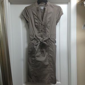 Taupe button up dress