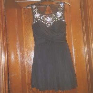 Black dress with beaded top