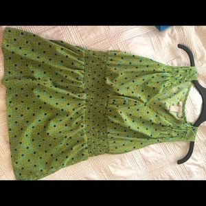 Lime green sleeveless banana republic top