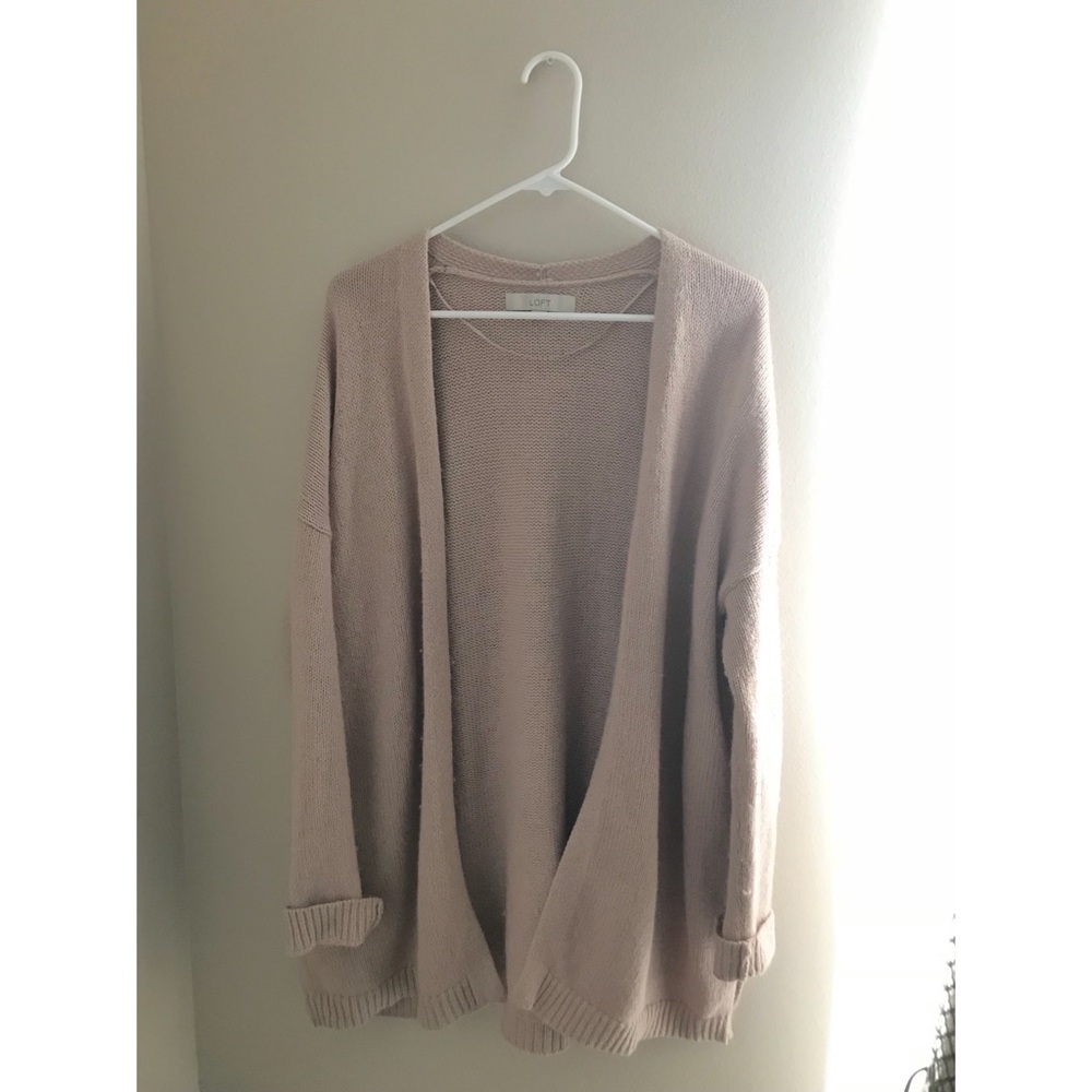 Pink Nude Longline Cardigan