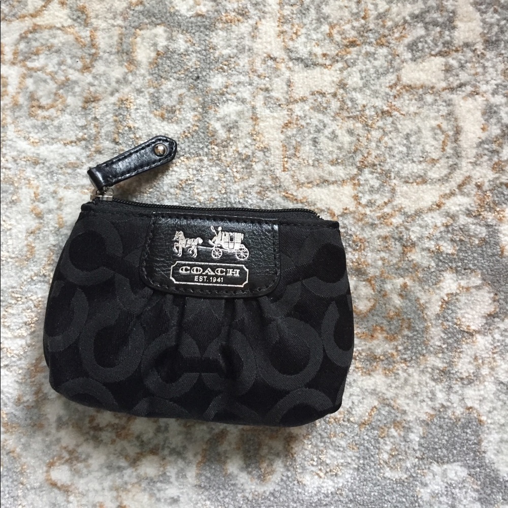 Coach black wallet/coin purse