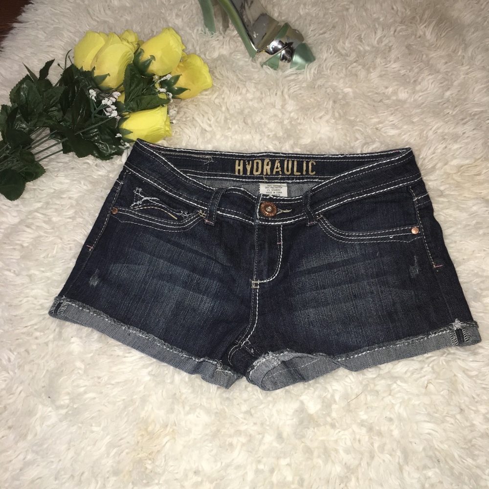 Dark wash jeans shorts