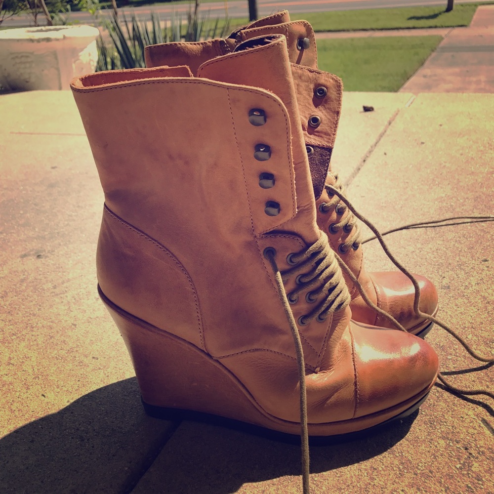 Vince Camuto lace-up ankle boots!