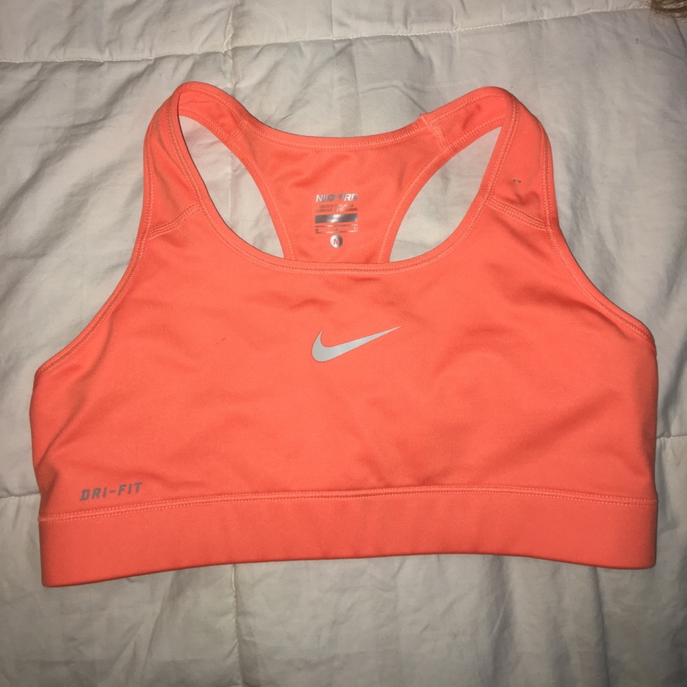 Nike Pro Dri-Fit orange sports bra