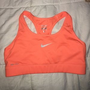 Nike Pro Dri-Fit orange sports bra