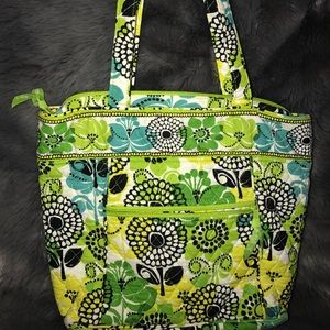 Large Vera Bradley Tote Bag, Green
