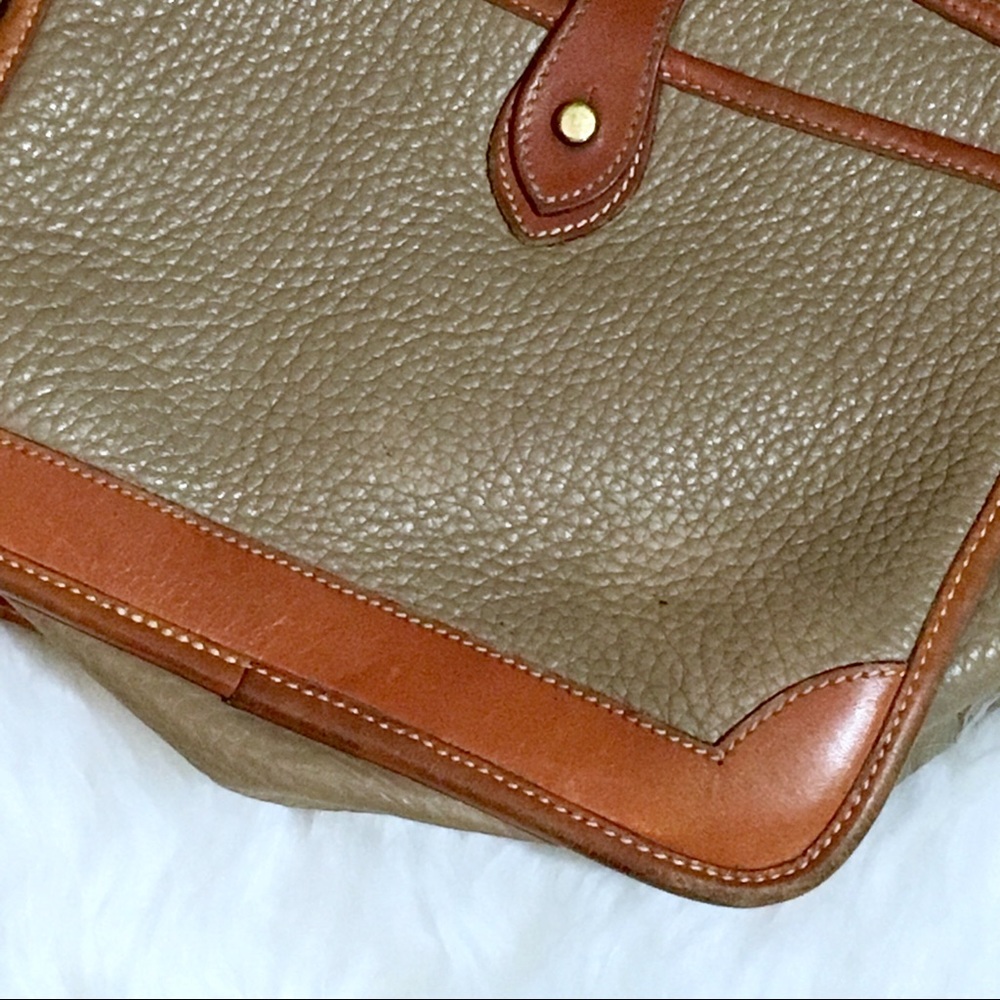 Vintage AWL Dooney & Bourke tan + brown crossbody - Picture 3 of 8