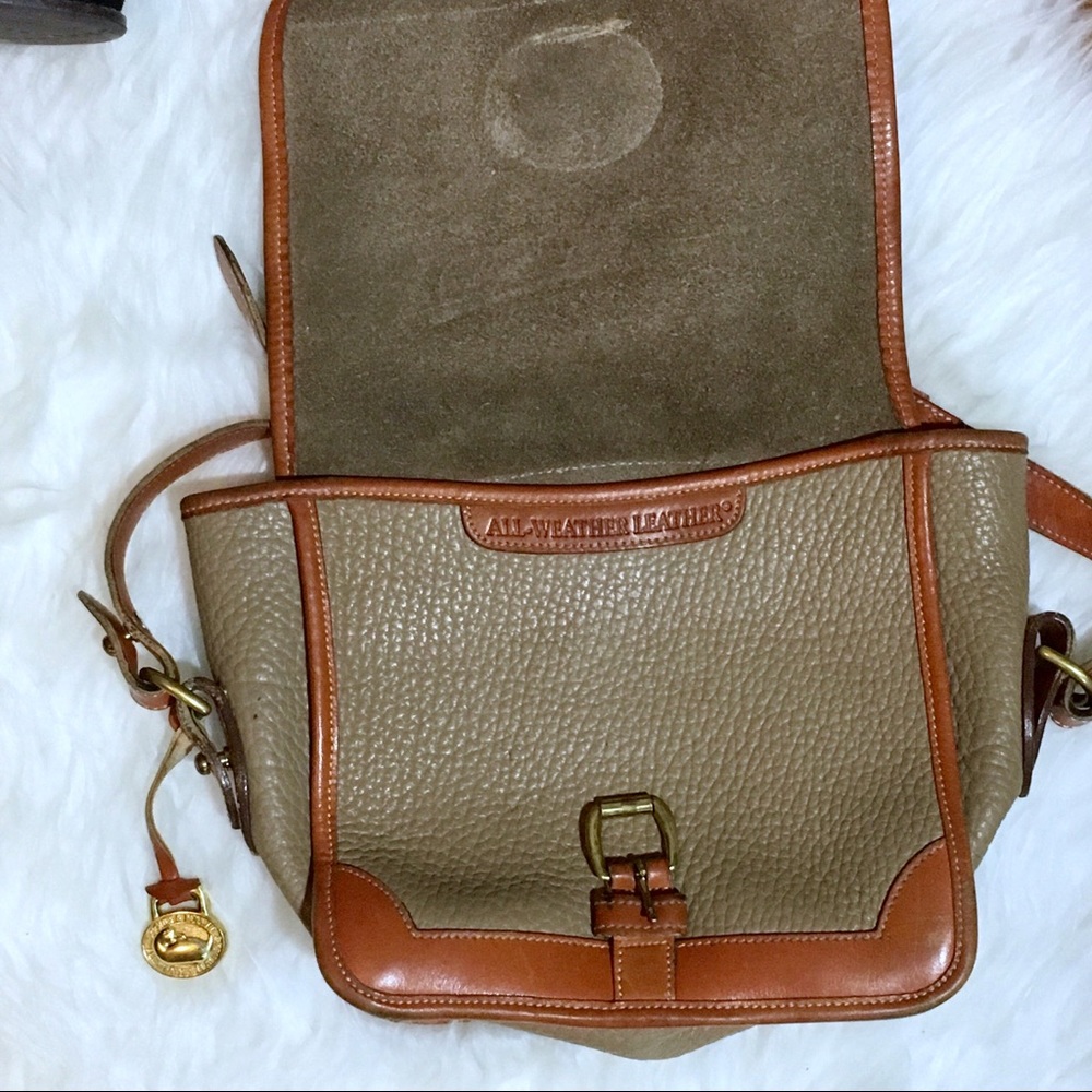 Vintage AWL Dooney & Bourke tan + brown crossbody - Picture 5 of 8