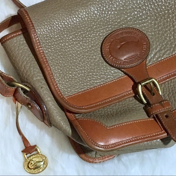 Vintage AWL Dooney & Bourke tan + brown crossbody - Picture 2 of 8